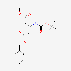 5-O-benzyl 1-O-methyl 3-[(2-methylpropan-2-yl)oxycarbonylamino]pentanedioate