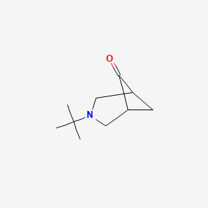 molecular formula C10H17NO B12278180 3-Tert-butyl-3-azabicyclo[3.1.1]heptan-6-one 