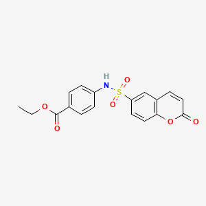 molecular formula C18H15NO6S B12278186 ethyl 4-(2-oxo-2H-chromene-6-sulfonamido)benzoate 