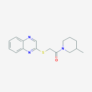 molecular formula C16H19N3OS B1227821 1-(3-甲基-1-哌啶基)-2-(2-喹喔啉基硫代)乙酮 