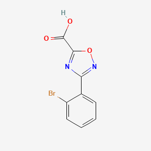 molecular formula C9H5BrN2O3 B12278220 3-(2-Bromophenyl)-1,2,4-oxadiazole-5-carboxylic acid 