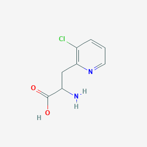 molecular formula C8H9ClN2O2 B12278226 2-Amino-3-(3-chloropyridin-2-yl)propanoic acid 