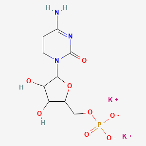 molecular formula C9H12K2N3O8P B12278228 Polycytidylic acid (5') potassium salt 