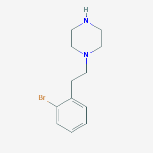 molecular formula C12H17BrN2 B12278238 1-[2-(2-Bromo-phenyl)-ethyl]-piperazine 