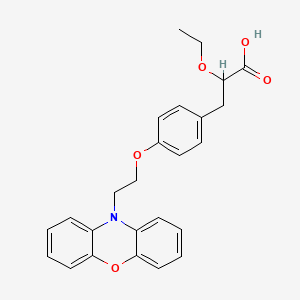 molecular formula C25H25NO5 B1227827 Ragaglitazar(racemate) 