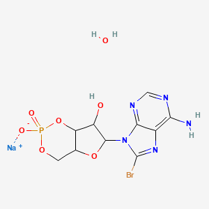 Adenosine, 8-bromo-, cyclic 3',5'-(hydrogen phosphate), monosodium salt, monohydrate (9CI)