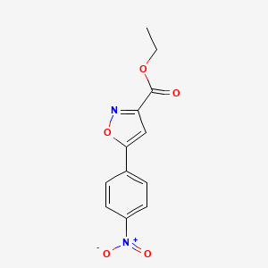 molecular formula C12H10N2O5 B12278302 Ethyl 5-(4-nitrophenyl)isoxazole-3-carboxylate 