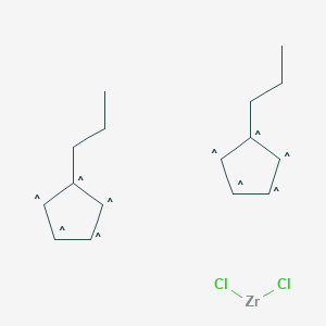 molecular formula C16H22Cl2Zr B12278332 Bis(N-propylcyclopentadienyl)zirconiumdichloride 