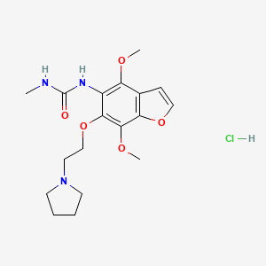 molecular formula C18H26ClN3O5 B1227835 Carocainide hydrochloride CAS No. 86360-33-0