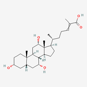 molecular formula C27H44O5 B1227837 3alpha,7alpha,12alpha-Trihydroxy-5beta-cholest-24-enoic acid 