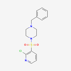 molecular formula C16H18ClN3O2S B12278378 1-Benzyl-4-((2-chloropyridin-3-yl)sulfonyl)piperazine 