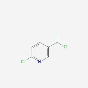 Pyridine, 2-chloro-5-(1-chloroethyl)-