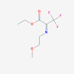 molecular formula C8H12F3NO3 B12278420 Ethyl 3,3,3-trifluoro-2-(2-methoxyethylimino)propanoate 