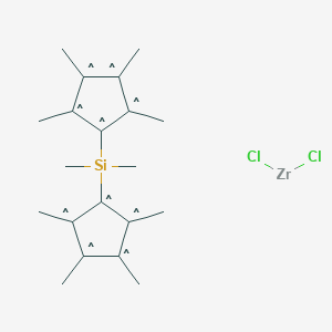 molecular formula C20H30Cl2SiZr B12278425 Dimethylsilyl-bis-(tetramethylcyclopentadienyl)-zirconium dichloride 