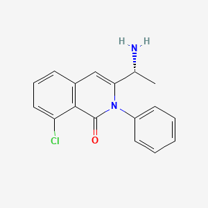 molecular formula C17H15ClN2O B12278433 (R)-3-(1-aminoethyl)-8-chloro-2-phenylisoquinolin-1(2H)-one 