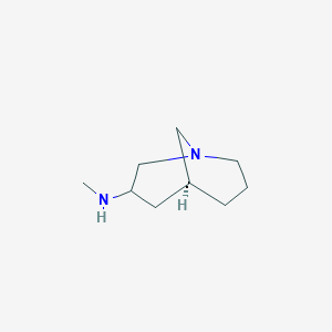 molecular formula C9H18N2 B12278445 (5S)-N-methyl-1-azabicyclo[3.3.1]nonan-3-amine 