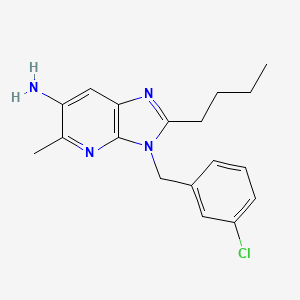 molecular formula C18H21ClN4 B1227846 2-Butyl-3-[(3-chlorophenyl)methyl]-5-methyl-6-imidazo[4,5-b]pyridinamine 