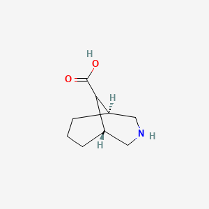 molecular formula C9H15NO2 B12278474 (1R,5S,9R)-3-azabicyclo[3.3.1]nonane-9-carboxylic acid 