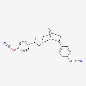 molecular formula C24H22N2O2 B12278488 [4-[4-(4-Cyanatophenyl)-8-tricyclo[5.2.1.02,6]decanyl]phenyl] cyanate 