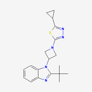 molecular formula C19H23N5S B12278506 2-tert-butyl-1-[1-(5-cyclopropyl-1,3,4-thiadiazol-2-yl)azetidin-3-yl]-1H-1,3-benzodiazole 