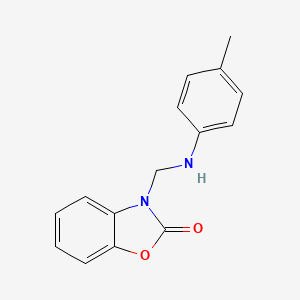 molecular formula C15H14N2O2 B1227852 3-[(4-Methylanilino)methyl]-1,3-benzoxazol-2-one 