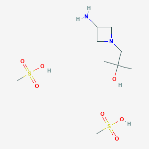 1-(3-Aminoazetidin-1-yl)-2-methylpropan-2-ol; bis(methanesulfonic acid)