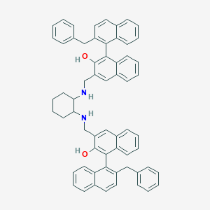 1-(2-Benzylnaphthalen-1-yl)-3-[[[2-[[4-(2-benzylnaphthalen-1-yl)-3-hydroxynaphthalen-2-yl]methylamino]cyclohexyl]amino]methyl]naphthalen-2-ol