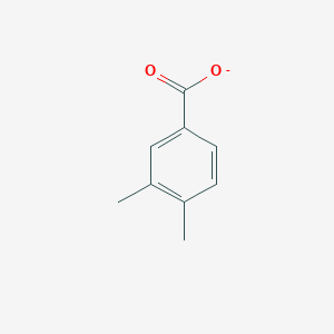 molecular formula C9H9O2- B1227856 3,4-Dimethylbenzoate 