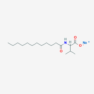 molecular formula C17H32NNaO3 B12278560 sodium (2S)-3-methyl-2-(1-oxododecylamino)butanoate 