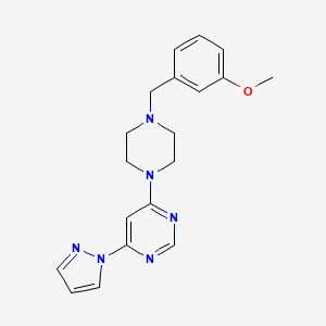 4-{4-[(3-methoxyphenyl)methyl]piperazin-1-yl}-6-(1H-pyrazol-1-yl)pyrimidine