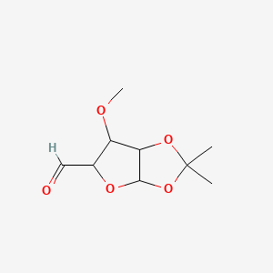 molecular formula C9H14O5 B12278573 6-methoxy-2,2-dimethyl-3a,5,6,6a-tetrahydrofuro[2,3-d][1,3]dioxole-5-carbaldehyde 