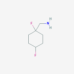 molecular formula C7H13F2N B12278587 (1,4-Difluorocyclohexyl)methanamine 