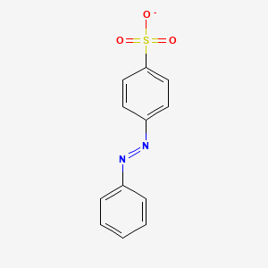 molecular formula C12H9N2O3S- B1227860 对偶氮苯磺酸盐 