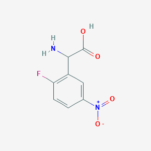 2-Amino-2-(2-fluoro-5-nitrophenyl)acetic Acid