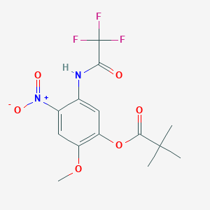 5-(2,2,2-Trifluoroacetamido)-2-methoxy-4-nitrophenyl pivalate