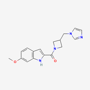 2-{3-[(1H-imidazol-1-yl)methyl]azetidine-1-carbonyl}-6-methoxy-1H-indole