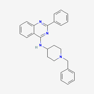 molecular formula C26H26N4 B1227868 2-phenyl-N-[1-(phenylmethyl)-4-piperidinyl]-4-quinazolinamine 