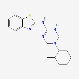 molecular formula C17H23N5S B1227869 N-[3-(2-甲基环己基)-2,4-二氢-1H-1,3,5-三嗪-6-基]-1,3-苯并噻唑-2-胺 