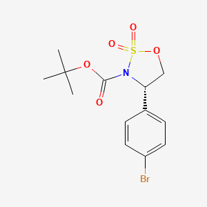 molecular formula C13H16BrNO5S B12278706 (S)-3-Boc-4-(4-bromophenyl)-1,2,3-oxathiazolidine 2,2-dioxide 