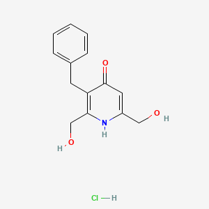 3-benzyl-2,6-bis(hydroxymethyl)-1H-pyridin-4-one;hydrochloride