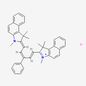 molecular formula C41H39IN2 B12278784 (2Z)-1,1,3-trimethyl-2-[(2E,4E)-3-phenyl-5-(1,1,3-trimethylbenzo[e]indol-3-ium-2-yl)penta-2,4-dienylidene]benzo[e]indole;iodide 