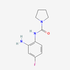 molecular formula C11H14FN3O B12278786 N-(2-Amino-4-fluorophenyl)pyrrolidine-1-carboxamide 