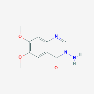 molecular formula C10H11N3O3 B12278787 3-Amino-6,7-dimethoxy-4(3H)-quinazolinone CAS No. 34659-16-0