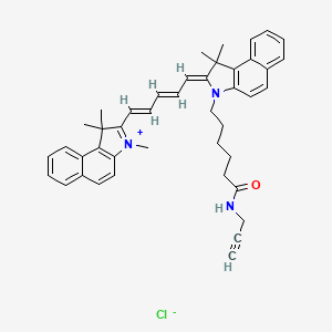 molecular formula C43H46ClN3O B12278790 Cyanine5.5 alkyne (chloride) 