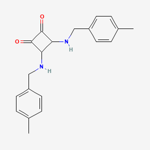 molecular formula C20H22N2O2 B12278815 Bis({[(4-methylphenyl)methyl]amino})cyclobut-3-ene-1,2-dione 