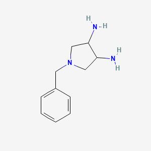 molecular formula C11H17N3 B12278847 3,4-Pyrrolidinediamine,1-(phenylmethyl)-, (3R,4R)-rel- 