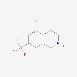 molecular formula C10H9F4N B12278881 5-Fluoro-7-(trifluoromethyl)-1,2,3,4-tetrahydroisoquinoline 