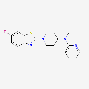 molecular formula C18H19FN4S B12278888 N-[1-(6-fluoro-1,3-benzothiazol-2-yl)piperidin-4-yl]-N-methylpyridin-2-amine 