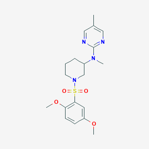 molecular formula C19H26N4O4S B12278894 N-[1-(2,5-dimethoxybenzenesulfonyl)piperidin-3-yl]-N,5-dimethylpyrimidin-2-amine 