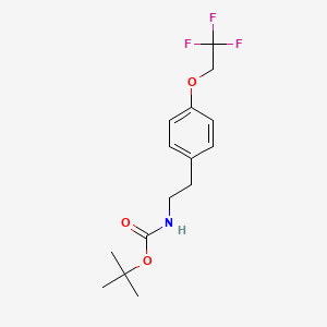 molecular formula C15H20F3NO3 B12278919 N-Boc-4-(2,2,2-trifluoroethoxy)phenethylamine 